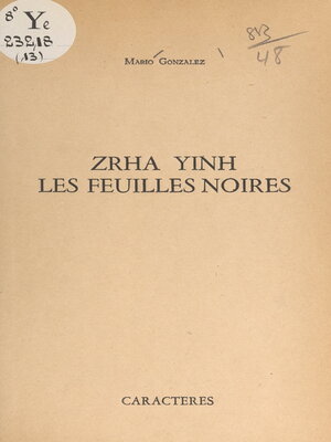 cover image of Zrha Yinh, les feuilles noires